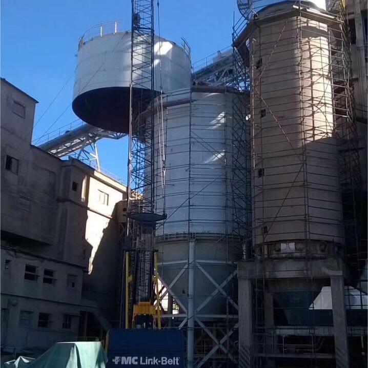 Installation de finition pour silo boulonné de 1 600 t en Argentine