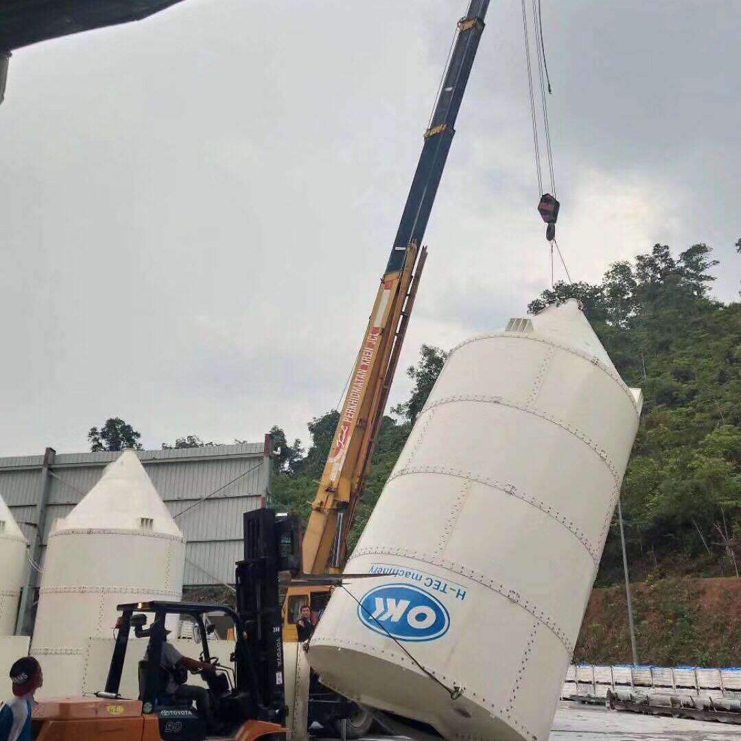 Installation de silo à ciment de type 3d boulonné